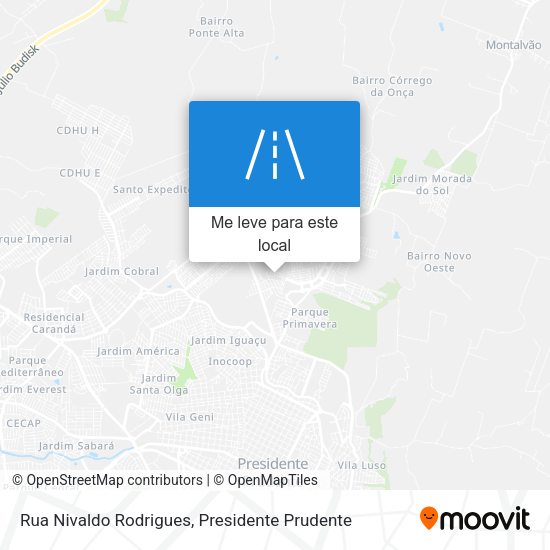 Rua Nivaldo Rodrigues mapa