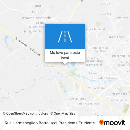Rua Hermenegildo Bortoluzzi mapa