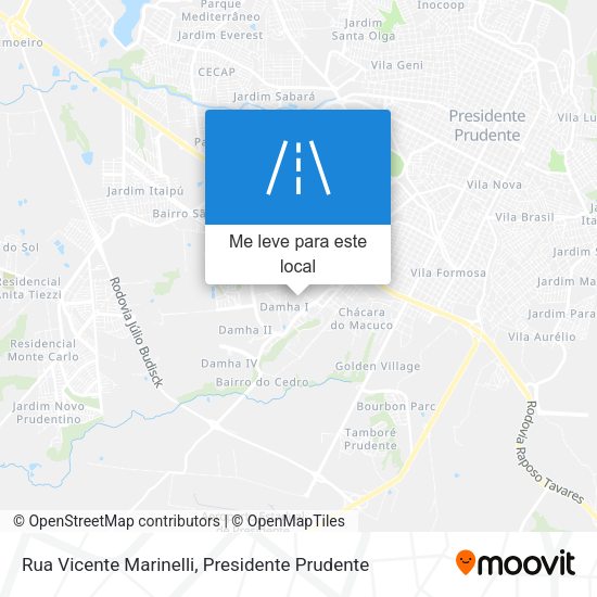 Rua Vicente Marinelli mapa