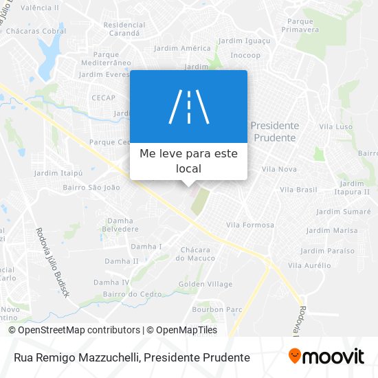 Rua Remigo Mazzuchelli mapa