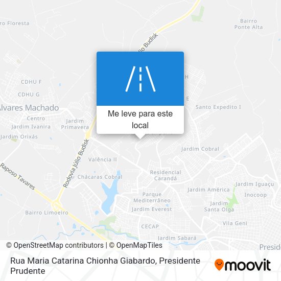 Rua Maria Catarina Chionha Giabardo mapa