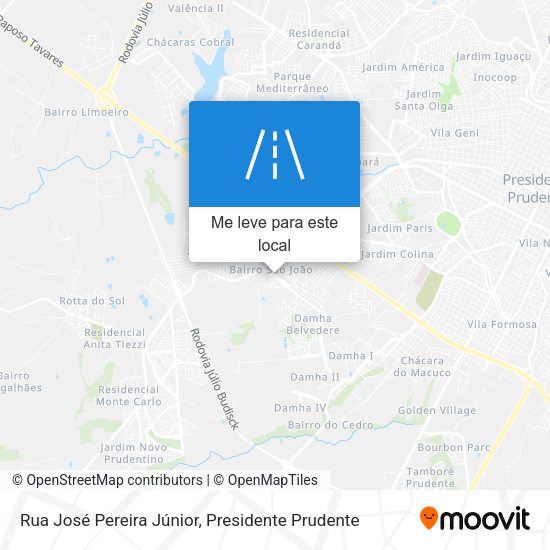 Rua José Pereira Júnior mapa