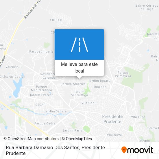 Rua Bárbara Damásio Dos Santos mapa