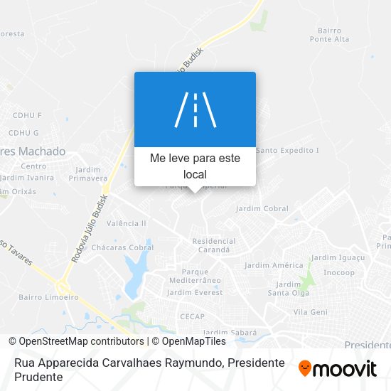 Rua Apparecida Carvalhaes Raymundo mapa