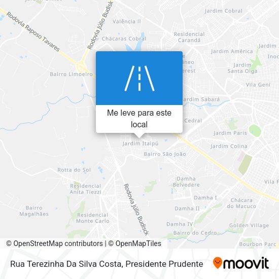 Rua Terezinha Da Silva Costa mapa