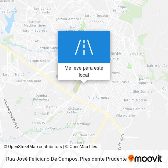 Rua José Feliciano De Campos mapa