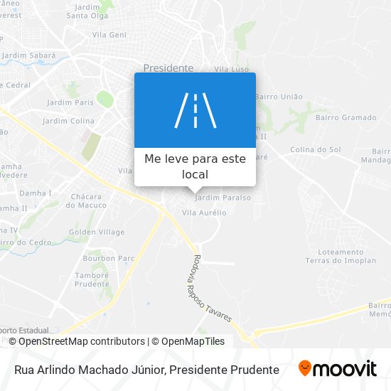 Rua Arlindo Machado Júnior mapa