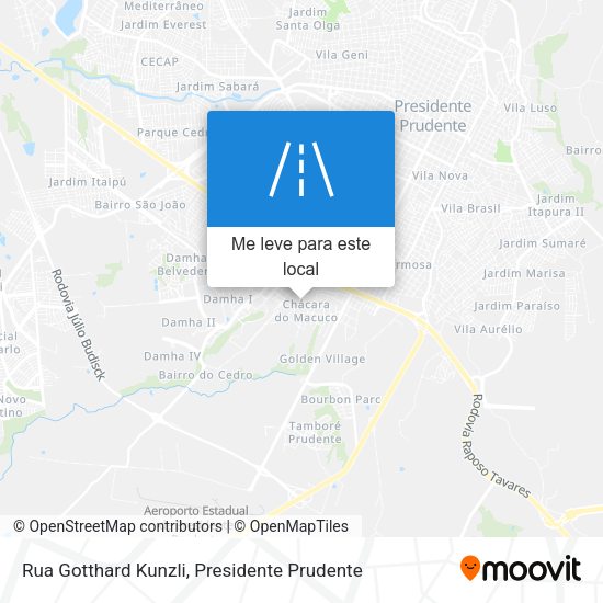 Rua Gotthard Kunzli mapa