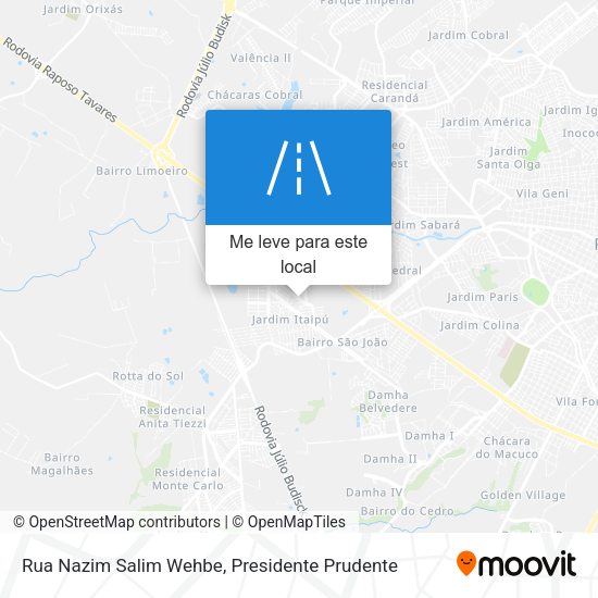 Rua Nazim Salim Wehbe mapa