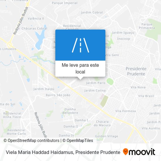 Viela Maria Haddad Haidamus mapa