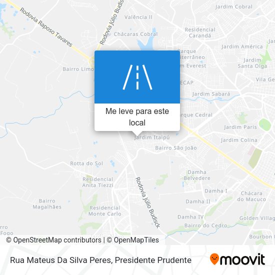 Rua Mateus Da Silva Peres mapa