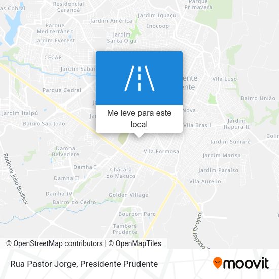 Rua Pastor Jorge mapa