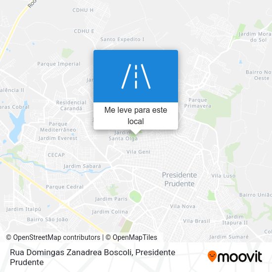 Rua Domingas Zanadrea Boscoli mapa