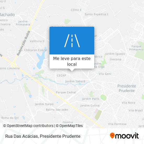 Rua Das Acácias mapa