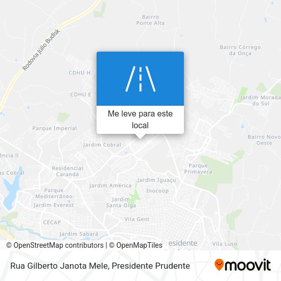 Rua Gilberto Janota Mele mapa