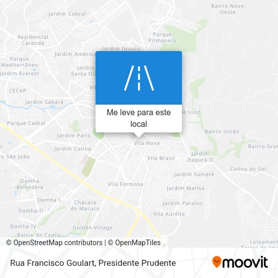 Rua Francisco Goulart mapa