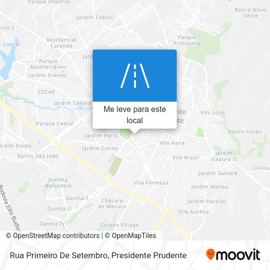 Rua Primeiro De Setembro mapa
