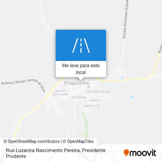 Rua Luzanira Nascimento Pereira mapa