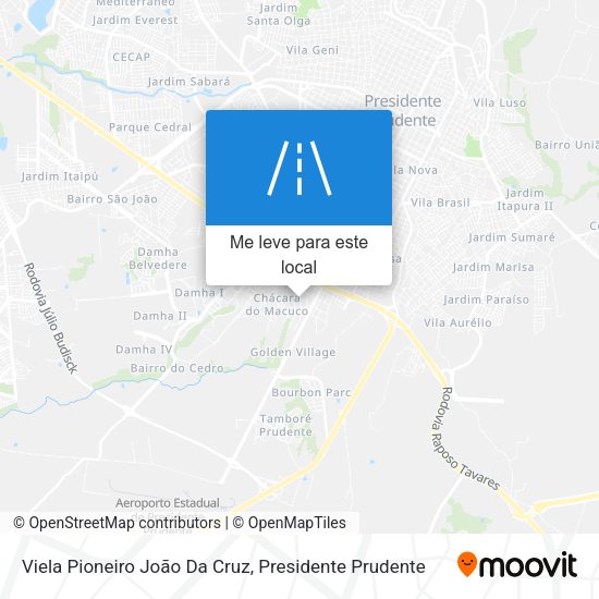 Viela Pioneiro João Da Cruz mapa