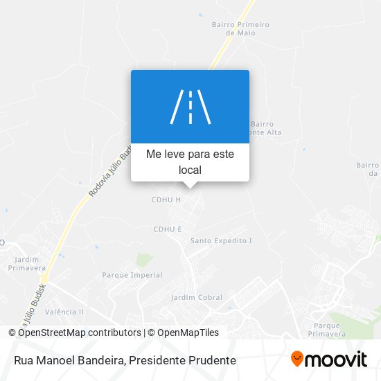 Rua Manoel Bandeira mapa