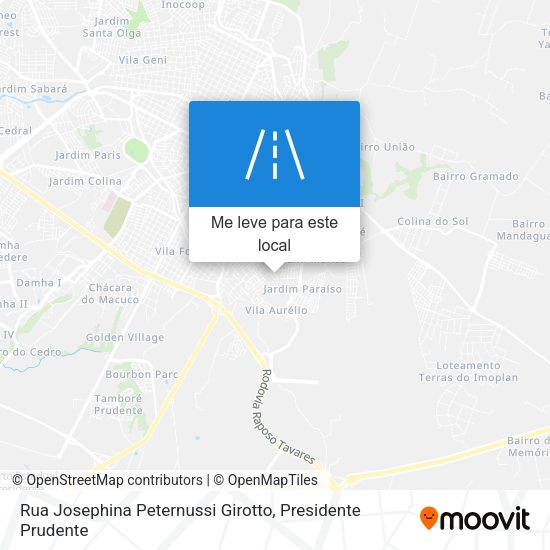 Rua Josephina Peternussi Girotto mapa