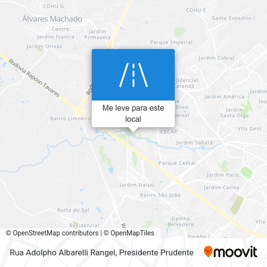 Rua Adolpho Albarelli Rangel mapa