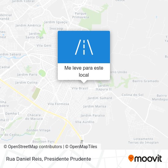 Rua Daniel Reis mapa