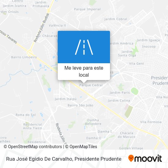 Rua José Egídio De Carvalho mapa
