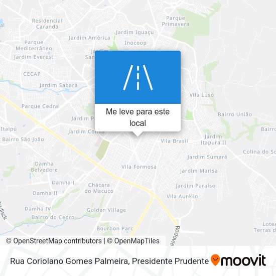 Rua Coriolano Gomes Palmeira mapa