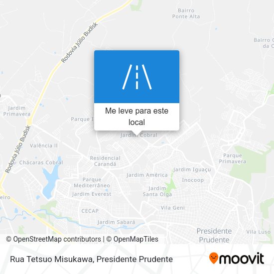 Rua Tetsuo Misukawa mapa