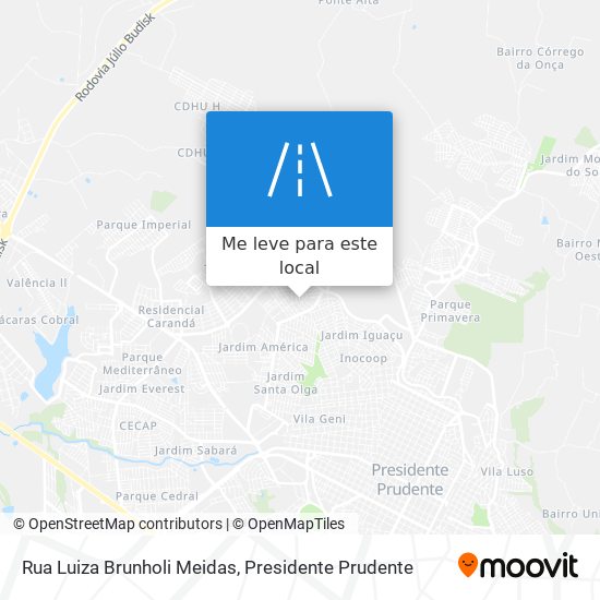 Rua Luiza Brunholi Meidas mapa