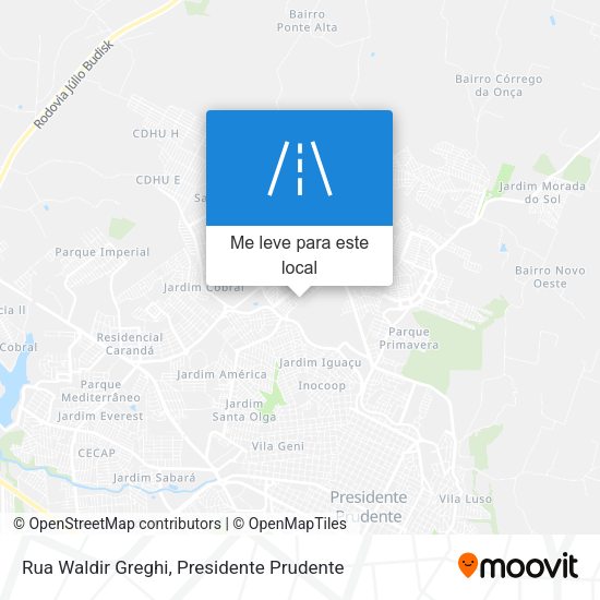 Rua Waldir Greghi mapa