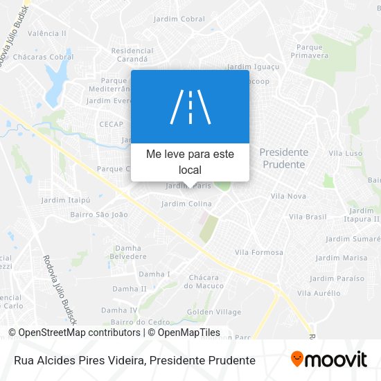 Rua Alcides Pires Videira mapa