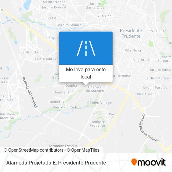 Alameda Projetada E mapa