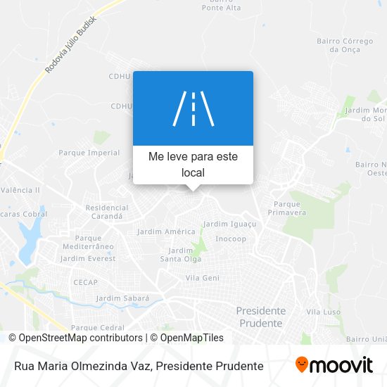Rua Maria Olmezinda Vaz mapa