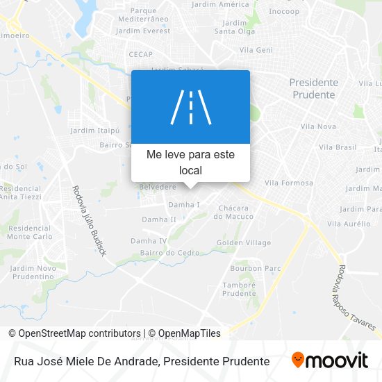 Rua José Miele De Andrade mapa