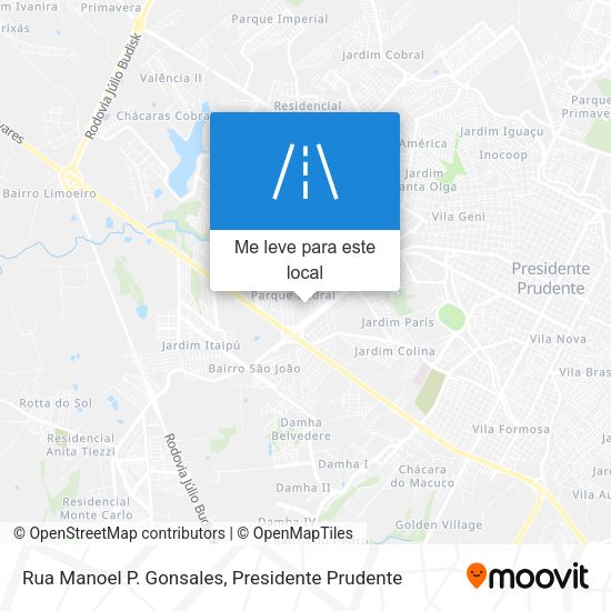 Rua Manoel P. Gonsales mapa