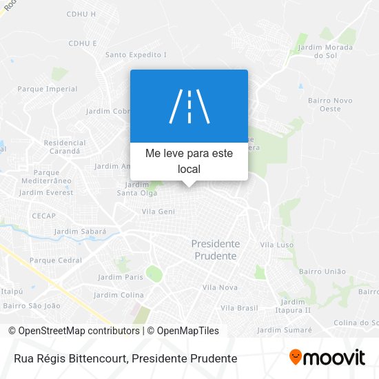 Rua Régis Bittencourt mapa