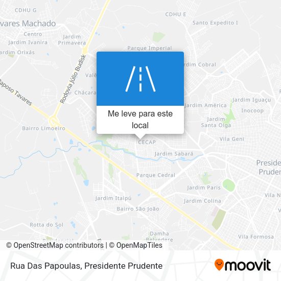 Rua Das Papoulas mapa