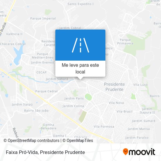 Faixa Pró-Vida mapa
