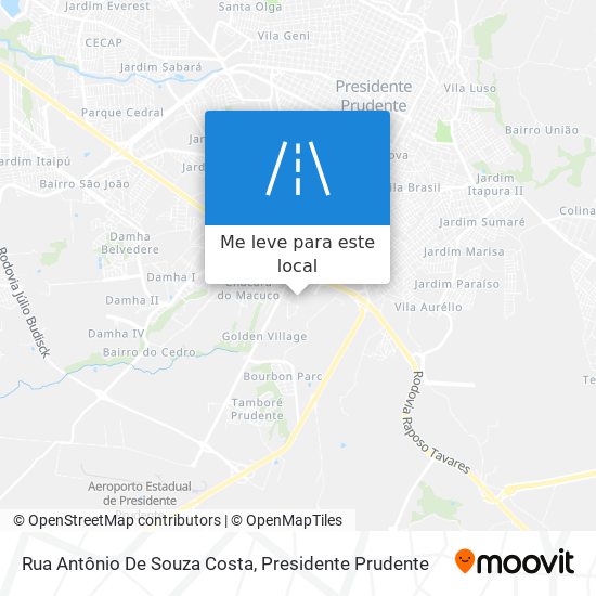 Rua Antônio De Souza Costa mapa