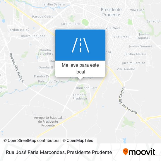 Rua José Faria Marcondes mapa
