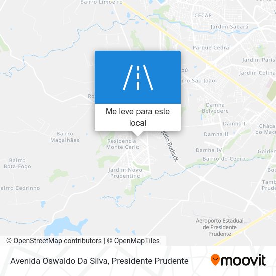 Avenida Oswaldo Da Silva mapa