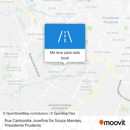 Rua Cantionilia Josefina De Souza Mendes mapa