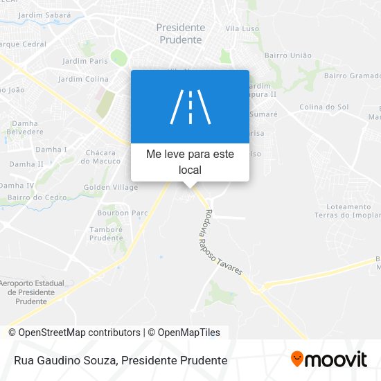 Rua Gaudino Souza mapa