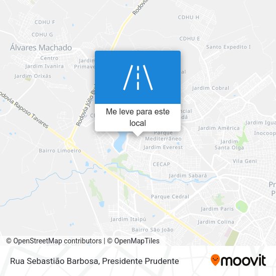 Rua Sebastião Barbosa mapa