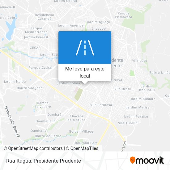 Rua Itaguá mapa