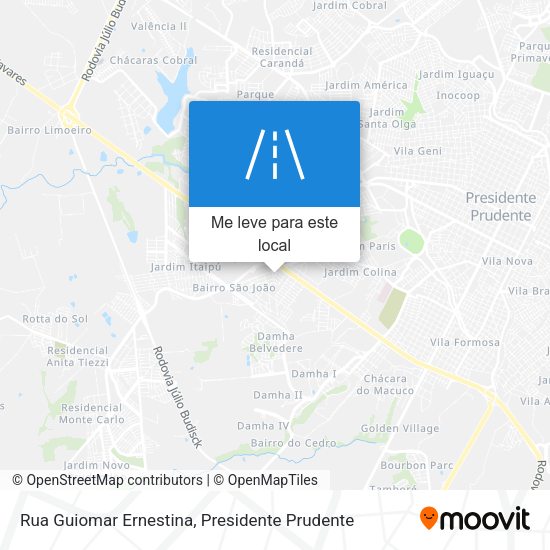 Rua Guiomar Ernestina mapa