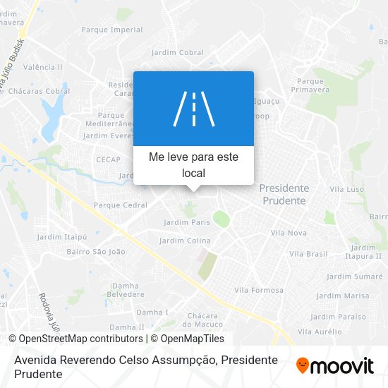Avenida Reverendo Celso Assumpção mapa