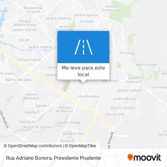 Rua Adriano Bonora mapa